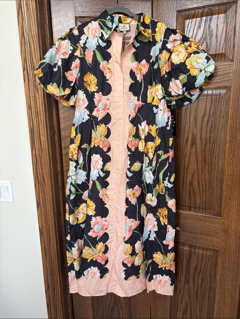 NWT XXL Tuckernuck Iris Delaney Floral Button-Front Midi Dress - Picture 3 of 3